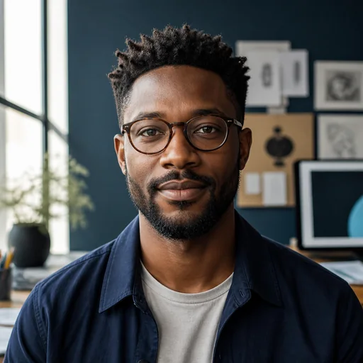 Freelance designer profile portrait